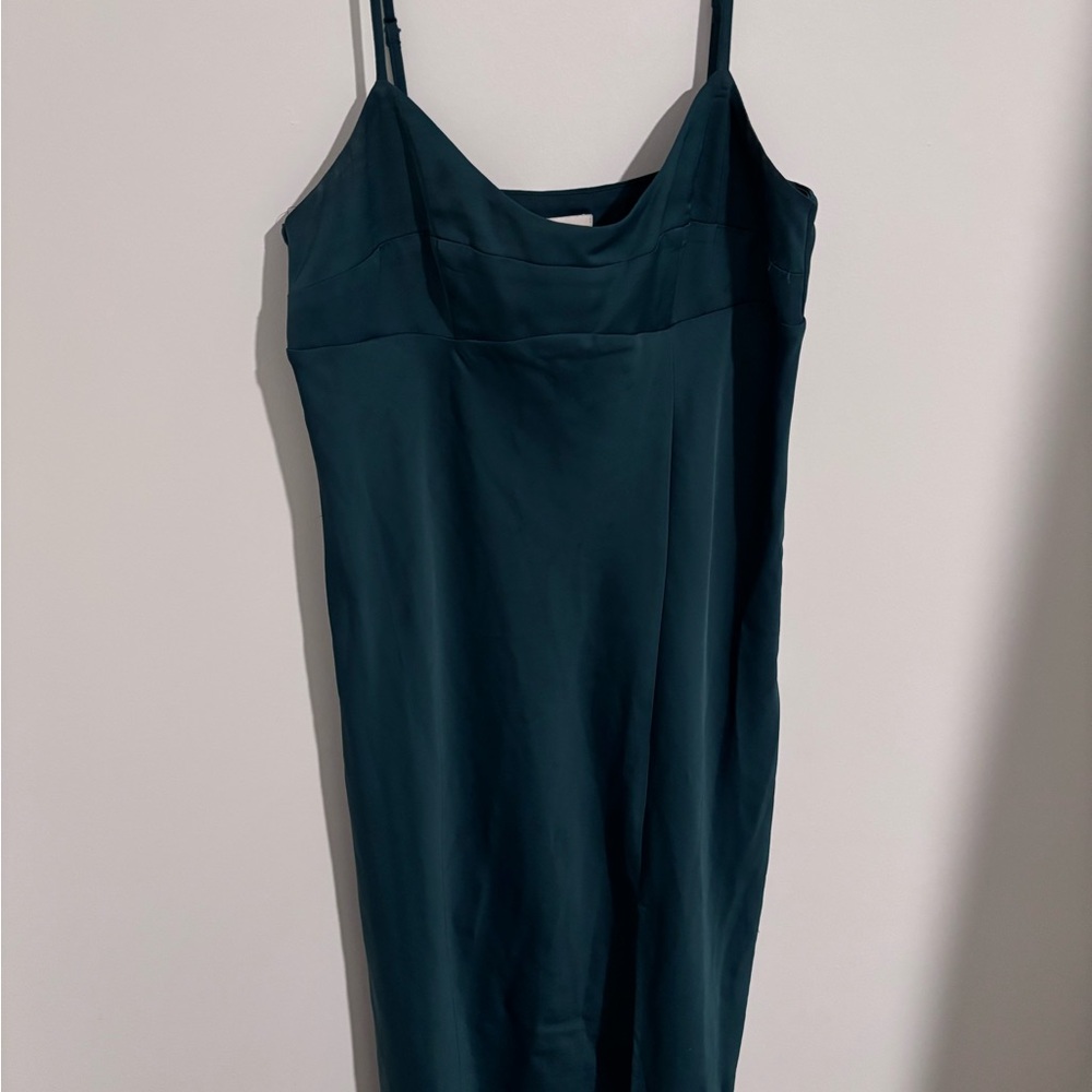Elegant Teal Slip Dress